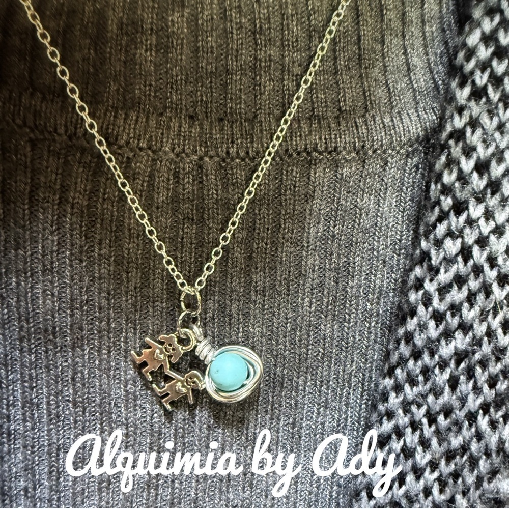 Turquoise charms necklace